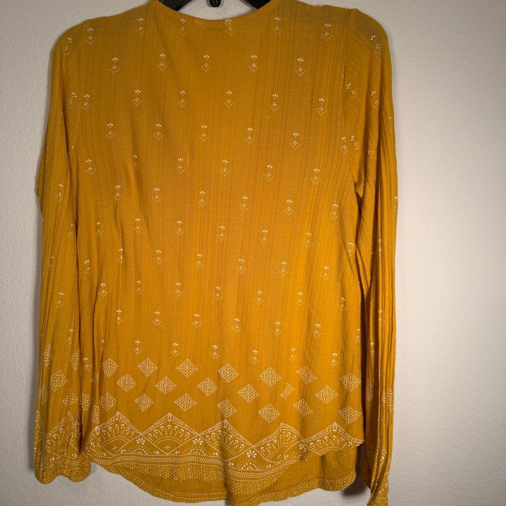 Lucky Brand Mustard Yellow Embroidered Boho Tunic - Picture 12 of 14